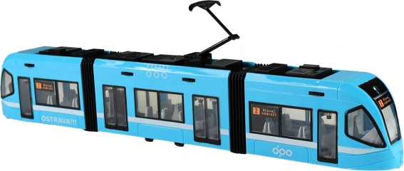 Moderná električka Ostrava modrá 47 cm
