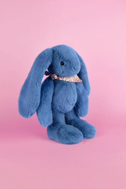 Plyšový králik s modrou šatkou 35 cm
