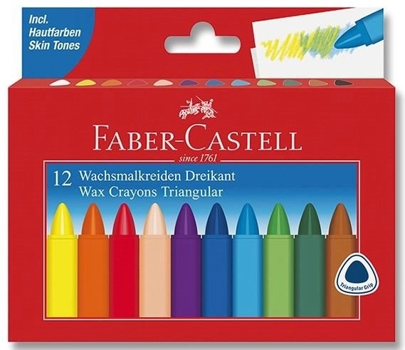 Faber-Castell Trojboké voskovky 12 ks