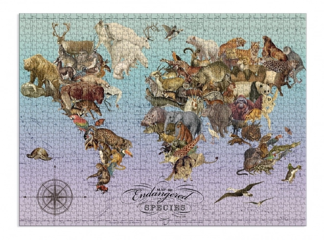 Puzzle Ohrozené druhy 1500 dielikov