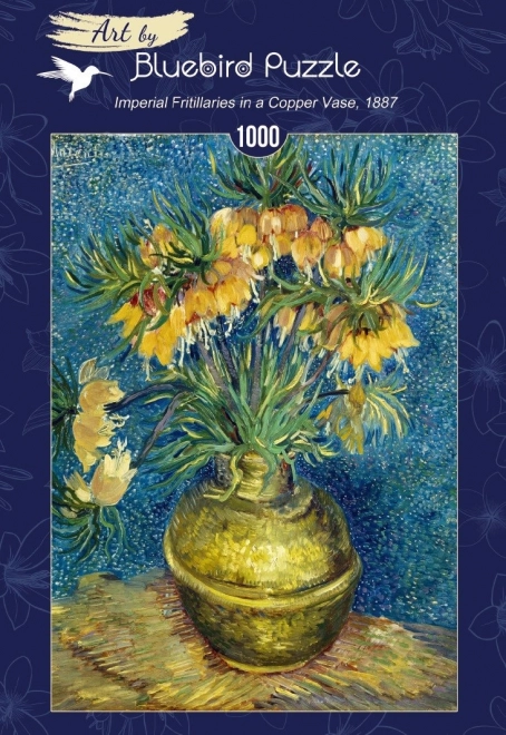 Puzzle Bluebird fritillaria v medenej váze 1000 dielikov