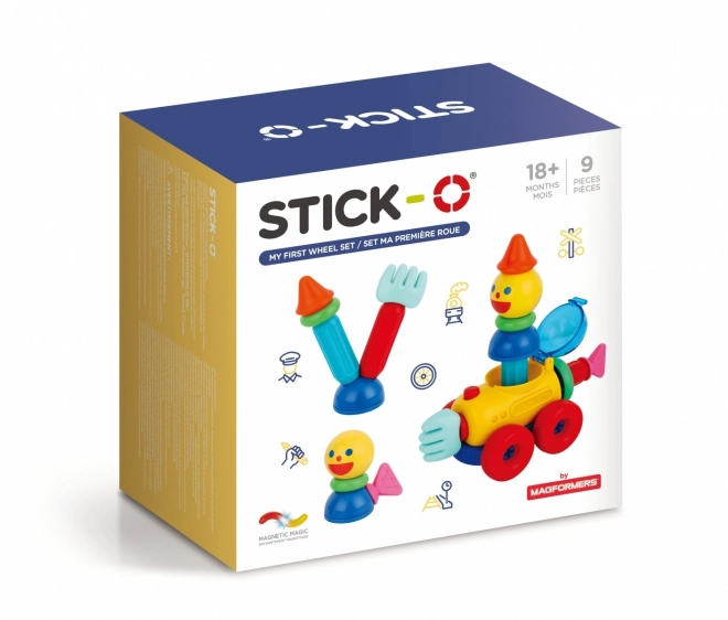 Magnetické kocky Stick-o Môj prvý set s kolesami