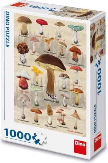 dino puzzle huby koláž 1000 dielikov