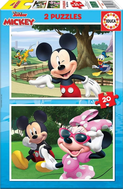 Puzzle Mickey a priatelia 2x20 dielikov