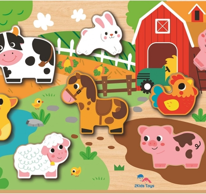 Vkladacie puzzle Farma pre deti od 2Kids Toys