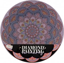 Diamantové maľovanie Mandala Kvetina fialová priemer 30 cm