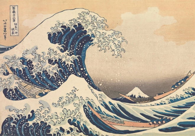 Puzzle 1000 dielikov Hokusai: Veľká vlna