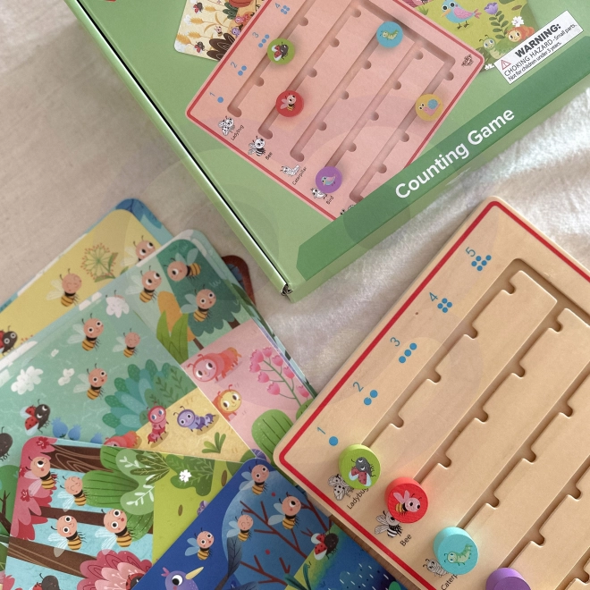 Tooky Toy drevená hra Uč sa počítať zvieratá