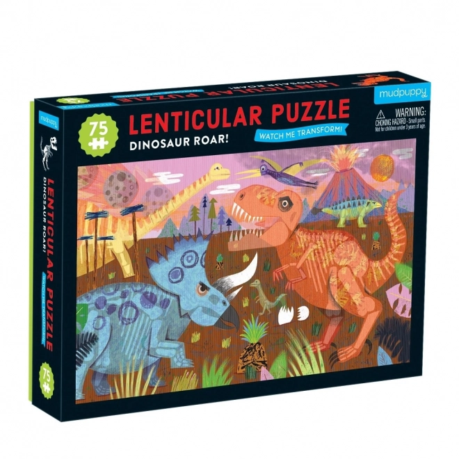 Lentikulárne puzzle Dinosaury