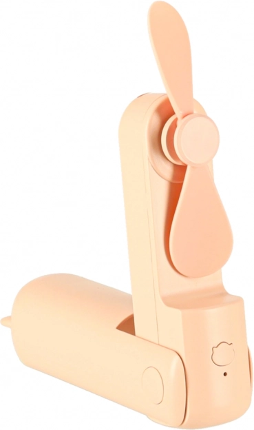 Mini skladací stolný ventilátor s USB ružový
