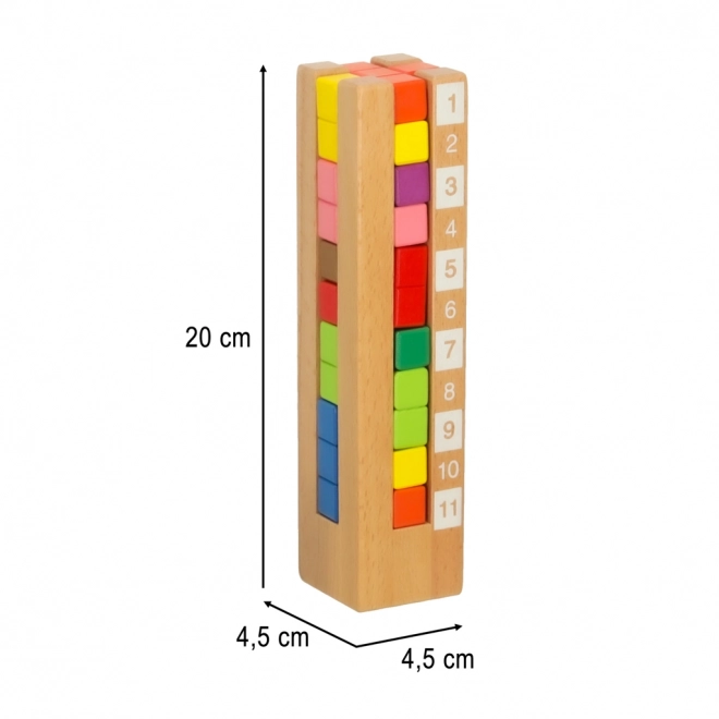 Farebná drevená skladačka Montessori