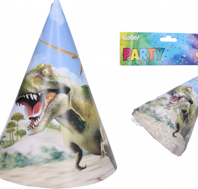 Párty klobúčiky DINO 15 cm, 6 kusov