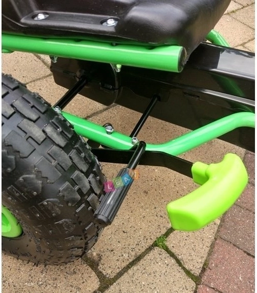 Pedálová vzduchová motokára + Nafukovacie pneumatiky + Nastaviteľné sedadlo – Zelená