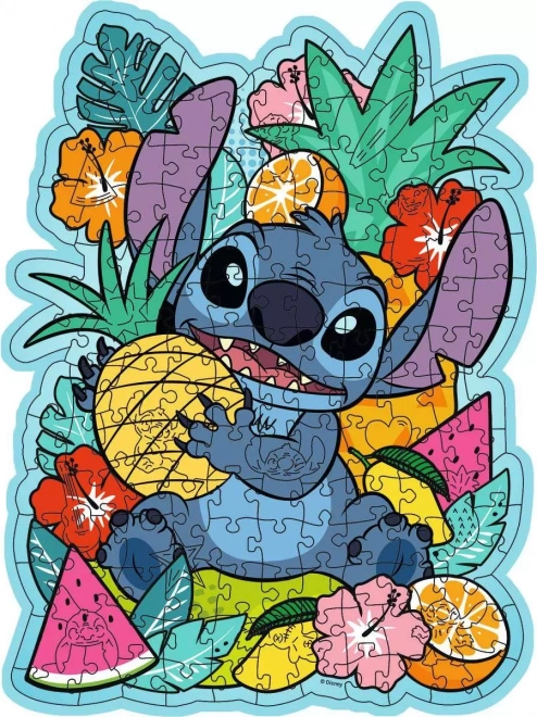 Drevené obrysové puzzle Disney: Stitch 150 dielikov