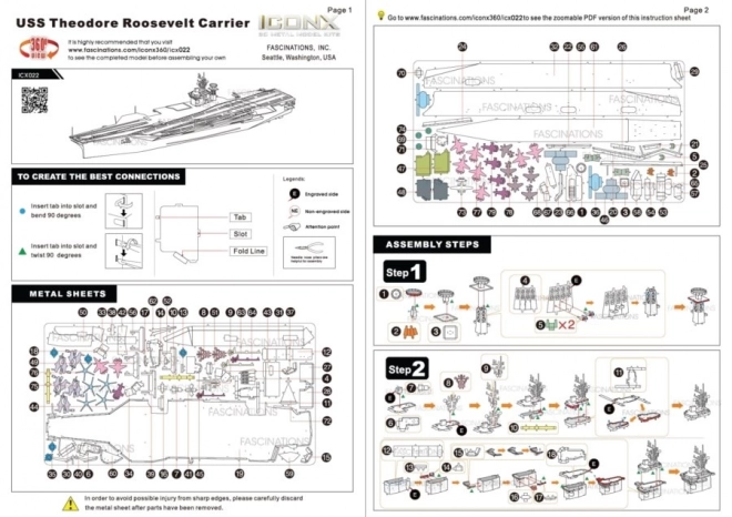 3D Puzzle Letadlová Loď USS Theodore Roosevelt CVN-71