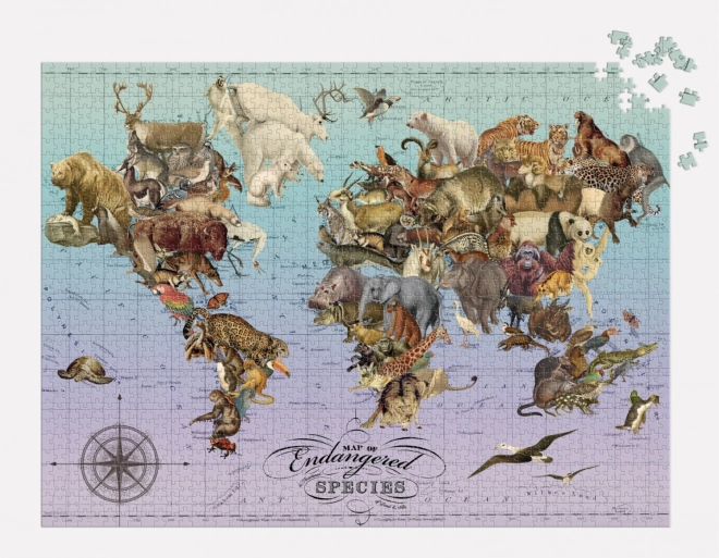 Puzzle Ohrozené druhy 1500 dielikov