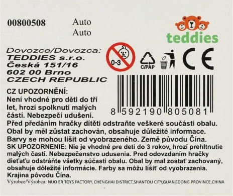 Závodné autíčko kov/plast 14 cm na spätné natiahnutie