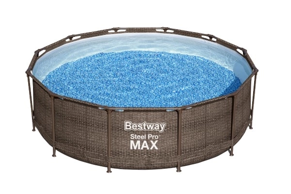 Nadzemný bazén Steel Pro MAX s kartušovou filtráciou a schodíkmi