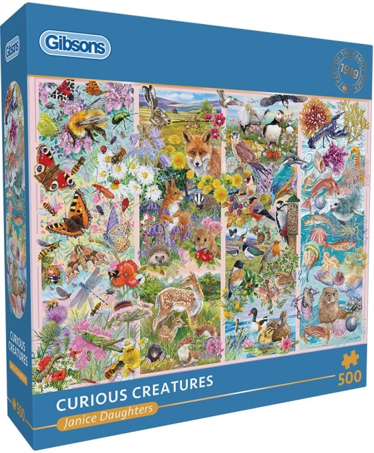 Puzzle Zvedaví tvory 500 dielikov