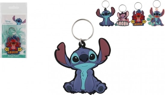 Gumová kľúčenka Stitch