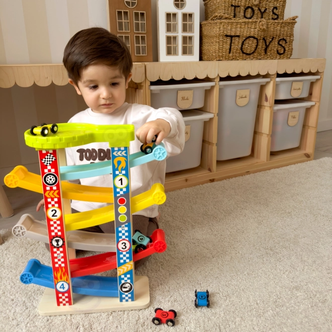 Tooky Toy Farebná šmýkačka pre autá