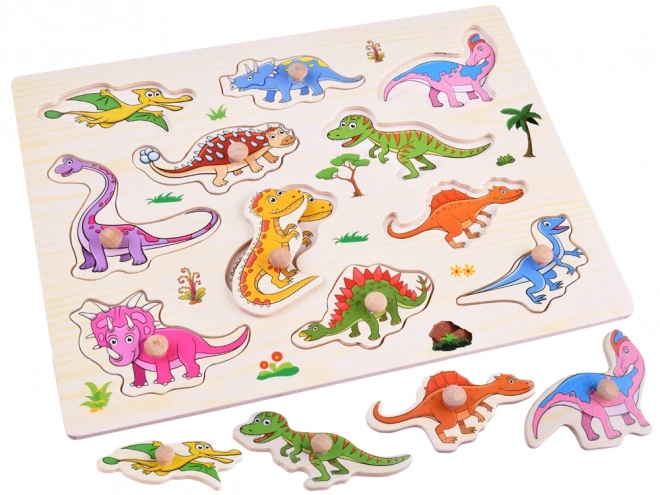 Drevené Puzzle Dinosaury