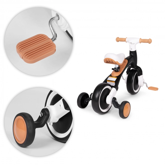 Detský odrážadlo s pedálmi 3-v-1 čierna ECOTOYS