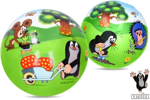 Gumová nafukovacia lopta Krtko priemer 23cm v sieťke