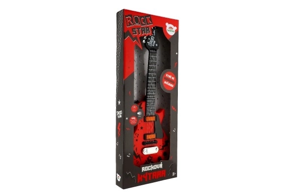 Elektrická gitara ROCK STAR plastová 58cm na batérie so zvukom, svetlom v krabici 24x62x5,5cm