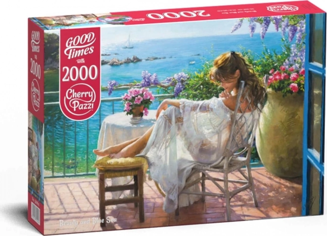 Puzzle Kráska a modré moře 2000 dielikov