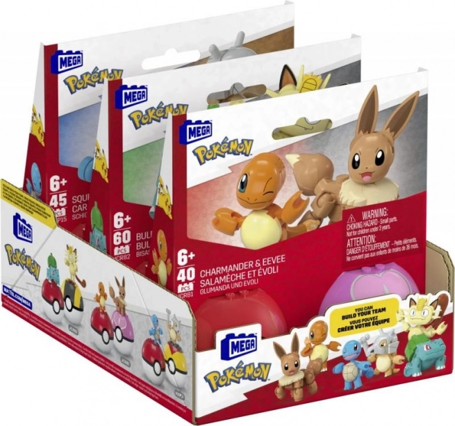 Stavebnice Pokémon Pokéball 2-balenie Charmander a Eevee