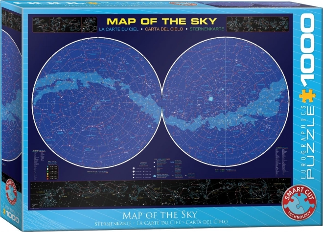 EUROGRAPHICS Puzzle Mapa Nebo 1000 Dielikov