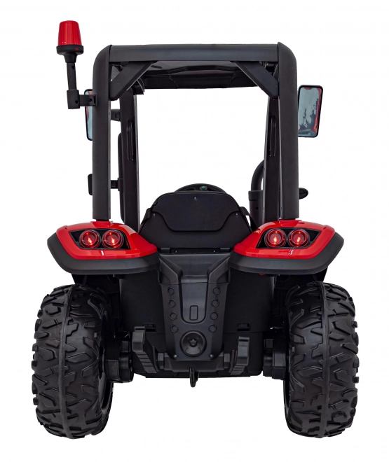 Traktor s prívesom červený
