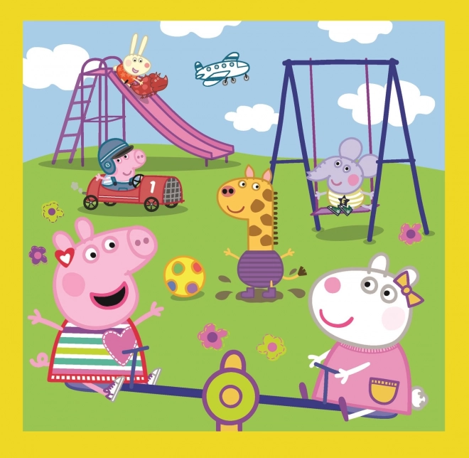 Puzzle 3v1 - Prasiatko Peppa