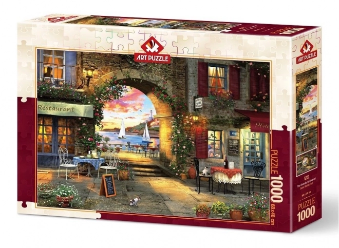 Puzzle reštaurácia na pobreží 1000 dielikov