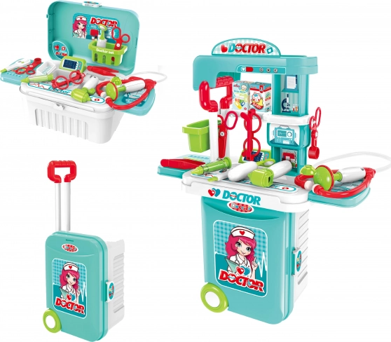 Lekárska ordinácia – pojazdný kufrík pre deti 38 cm