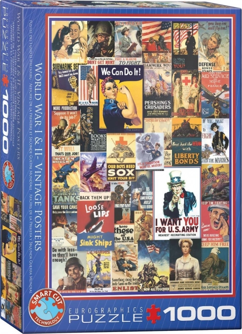EUROGRAPHICS puzzle 1000 dielikov - Plagáty z 1. a 2. svetovej vojny