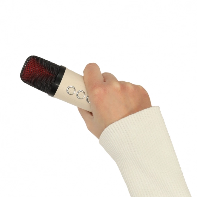 Karaoke Bluetooth reproduktor krémový