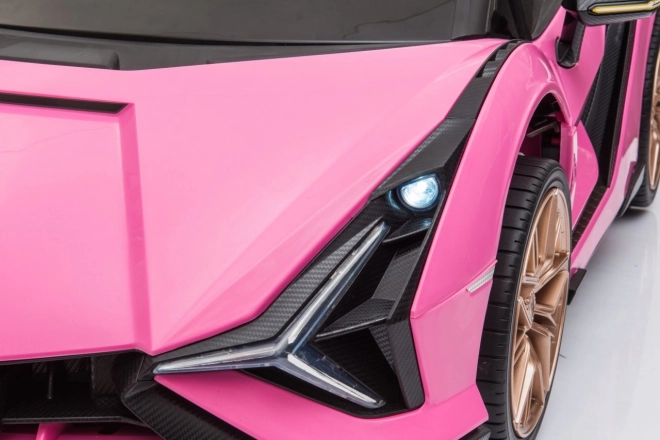 Lamborghini SIAN detské auto na batériu s ovládačom – Ružové