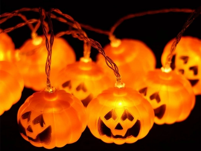 Svetelný girlanda dýňové LED na Halloween