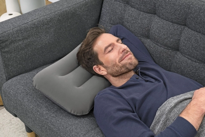 Nafukovací vankúš Velúrový Sivý Bestway