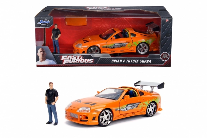 Rýchlo a zbesilo Auto 1995 Toyota Supra s Figúrkou Brian O’Conner