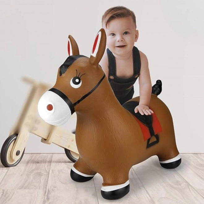 Skákací gumový koník Woopie s pumpičkou