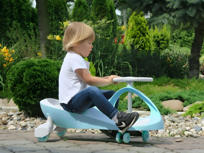 Wiggle car ružová s LED kolesami ECOTOYS