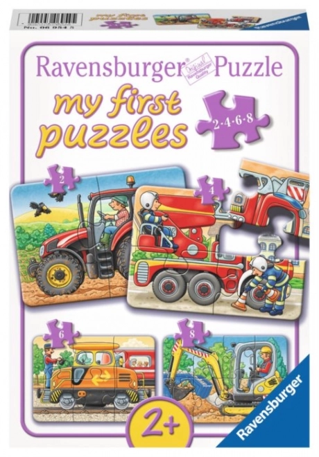 Moje prvé puzzle Dopravné stroje 4v1