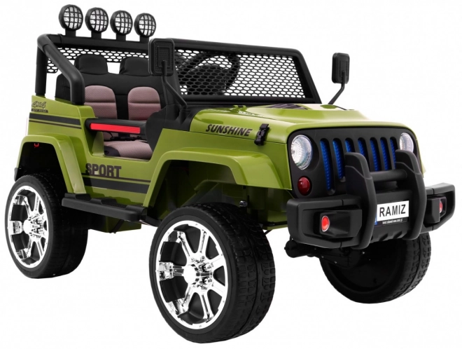 Terénne auto Raptor Drifter Green + Diaľkové ovládanie + Pohon 4x4 + Úložný priestor + Pomalý štart + MP3 LED dióda