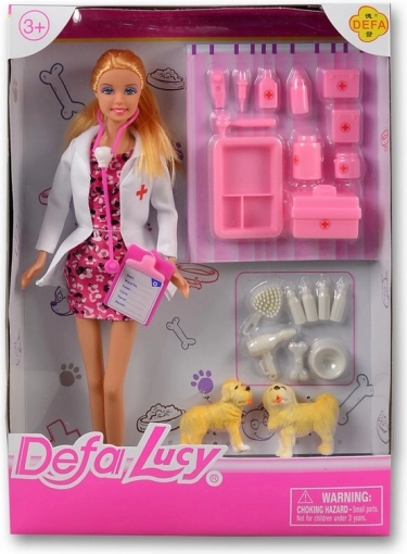 Bábika Lucy veterinárka ružová