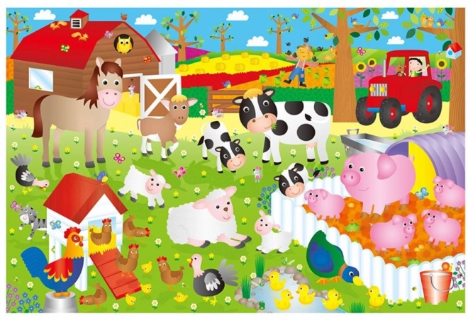 Galt Obrovské podlahové puzzle Farma, 30 dielikov