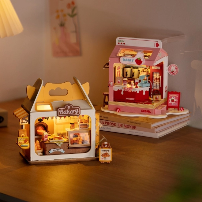 Miniatúrny domček mliečny bar Jahodový