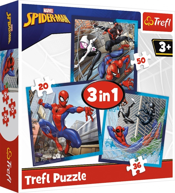 Puzzle 3v1 SpiderMan Pavúčie Priatelia